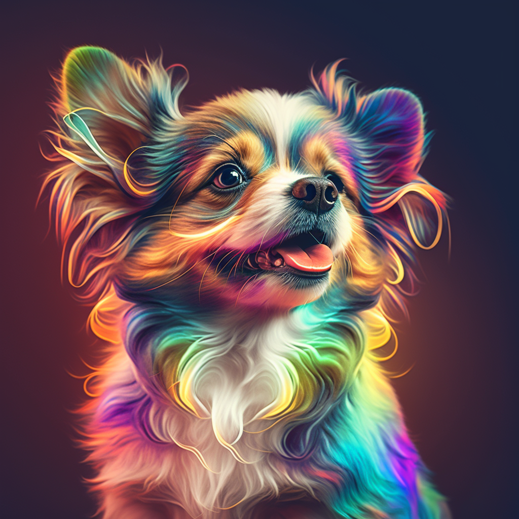 Multicolored Little Dog