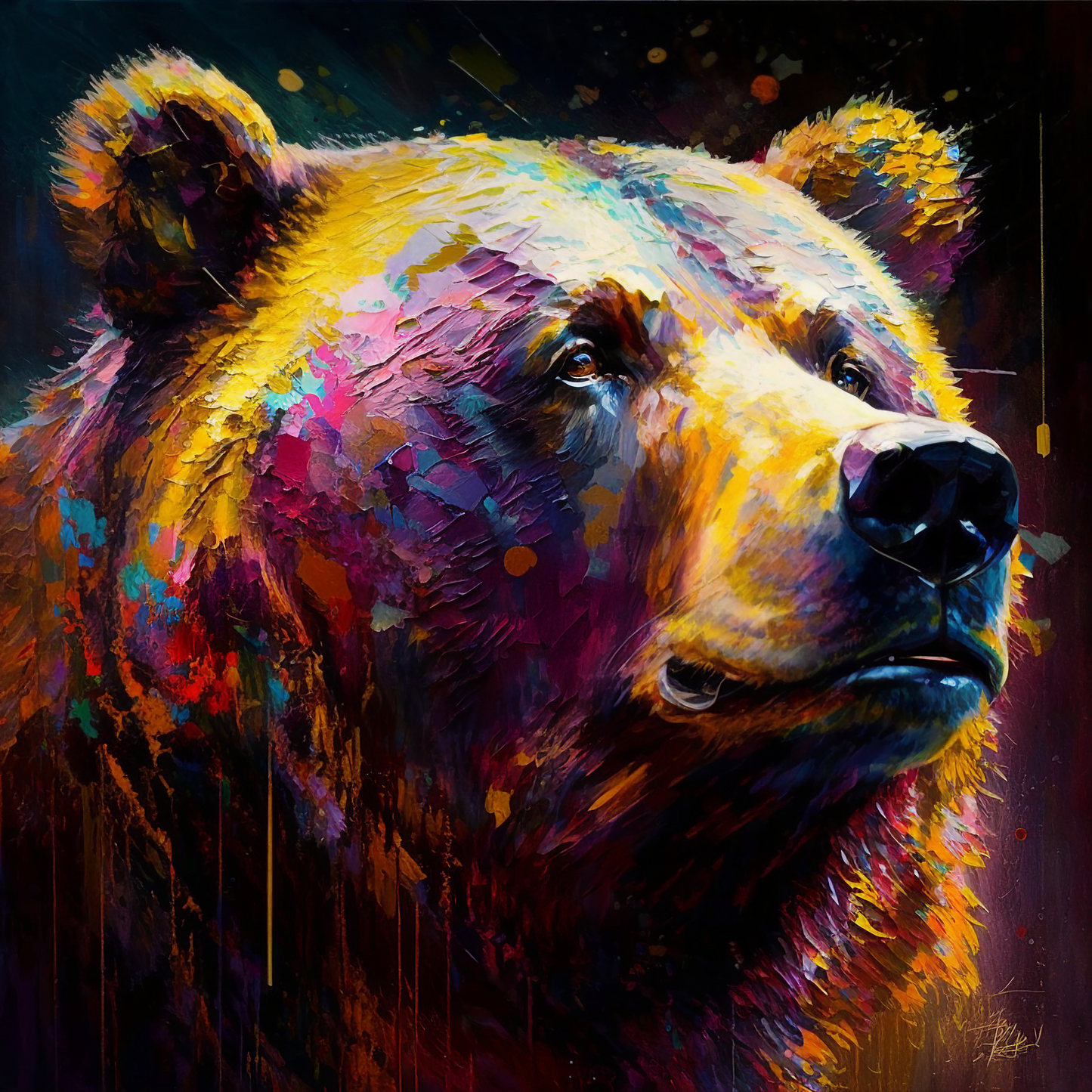 Multicolored Painted Bear