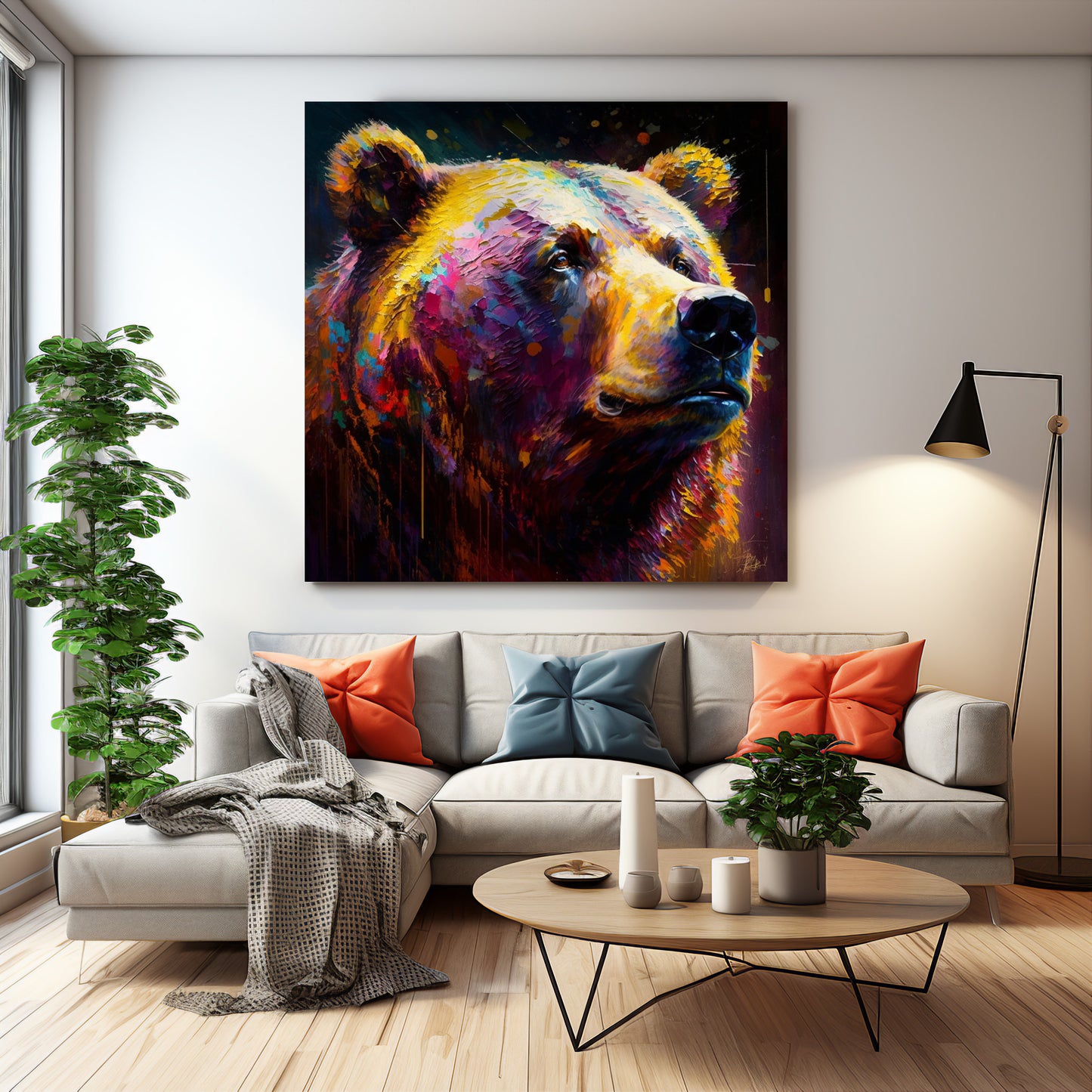 Multicolored Painted Bear